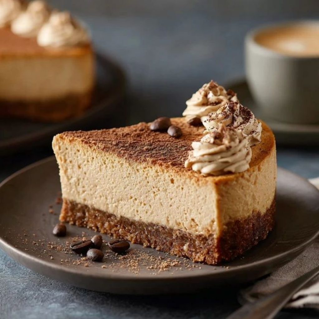 Creamy Coffee Cheesecake with Espresso: The Perfect Dessert for Coffee Lovers.