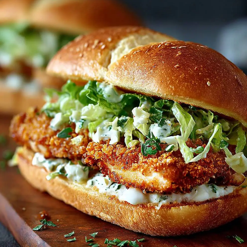 Fresh Chicken Caesar Sandwich Recipe with Homemade Dressing.