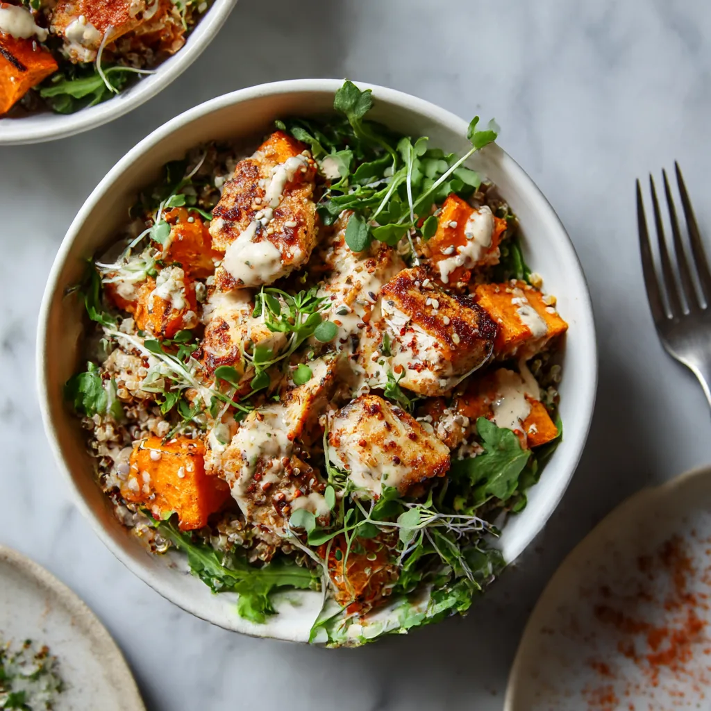 Sweet Potato Quinoa Bowl: A Protein-Packed Grain Bowl for Healthy Weeknight Dinners.