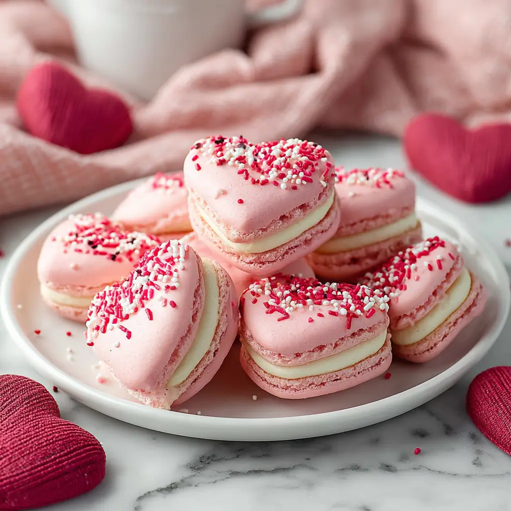 Heart-Shaped Macarons for Valentine’s Day: A Sweet Gesture of Love.